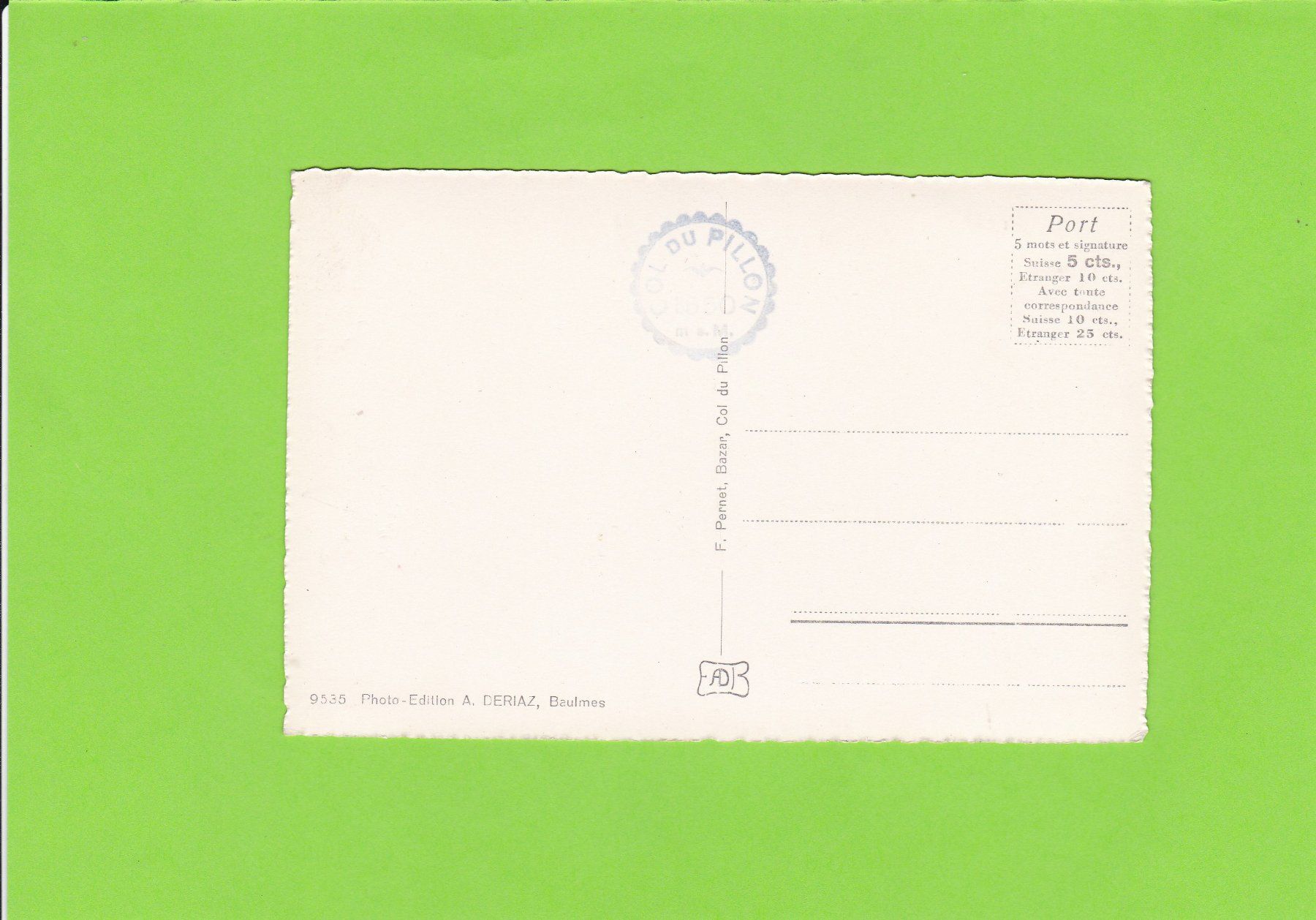 Cartoline postali: Col de Pillon-Oldtimer – Usato da St. Peterzell venduto da neckertal 1