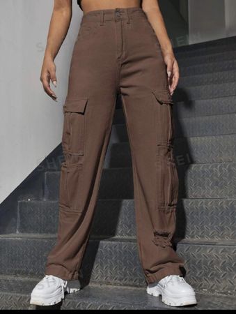 Pantalon large brun