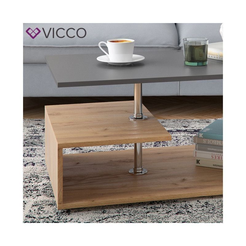 Tavoli: Couchtisch Beistelltisch - Anthrazit/Sandeiche - Sofatisch – Nuovo e nell'imballaggio originale da Wallenwil venduto da toesstal-vertrieb 3