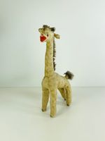 Vintage Plüsch Giraffe mit offenem Maul ca. 42 cm