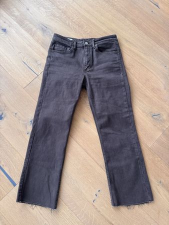 ZARA Flared Jeans Mini Flare in braun knöchellang Gr.38
