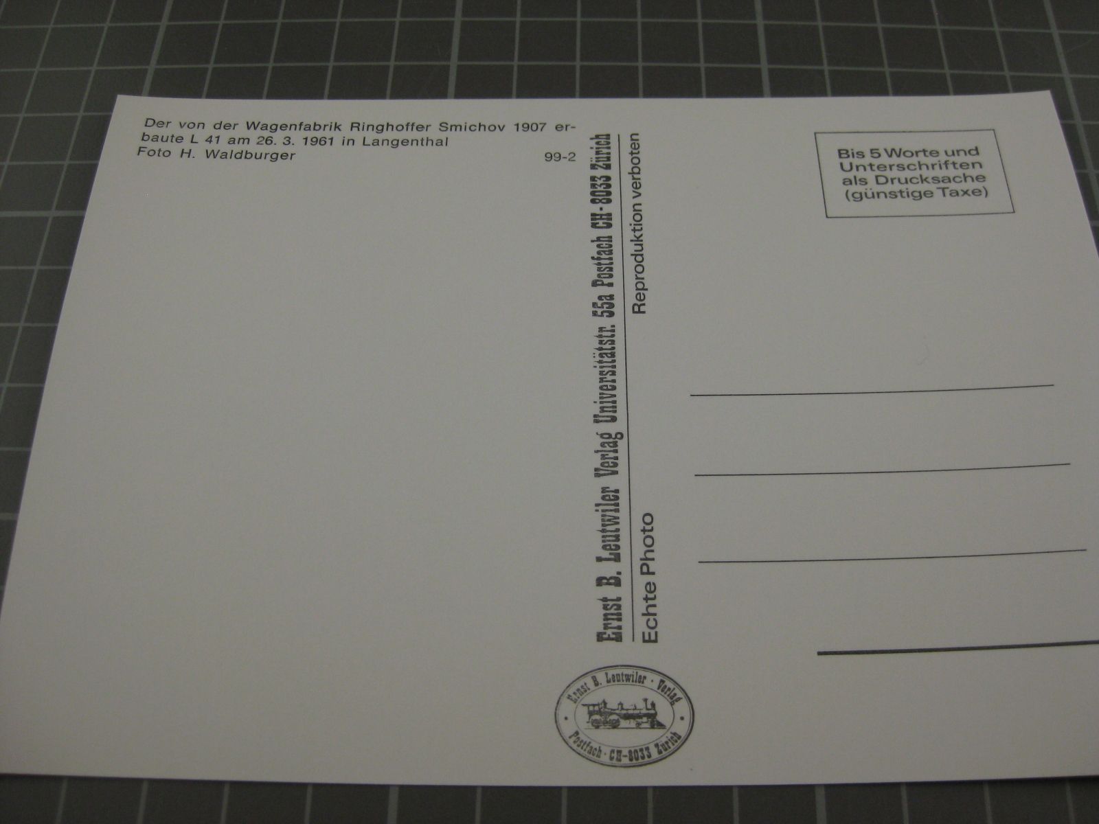 Cartoline postali: AK Langenthal mit Zug  – Nuovo (secondo la descrizione) da Malters venduto da Marosko 1