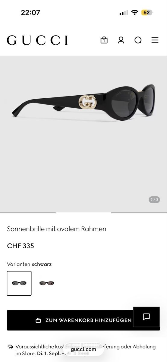 Gucci Lunettes & Verres: Gucci Sonnenbrille  – D'occasion à Neuhausen par ann_t9kn
