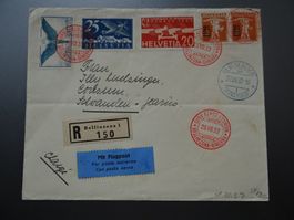 Schöner Flugbrief Bellinzona-Ginevra 28.8.32 ab CHF 1.--
