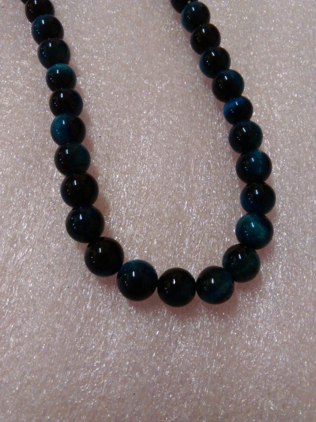 Ketten: STRAND KETTE AUS ECHT KATZENAUGEN;BLAU – Neu (gemäss Beschreibung) aus Basel von bijoutrie_4