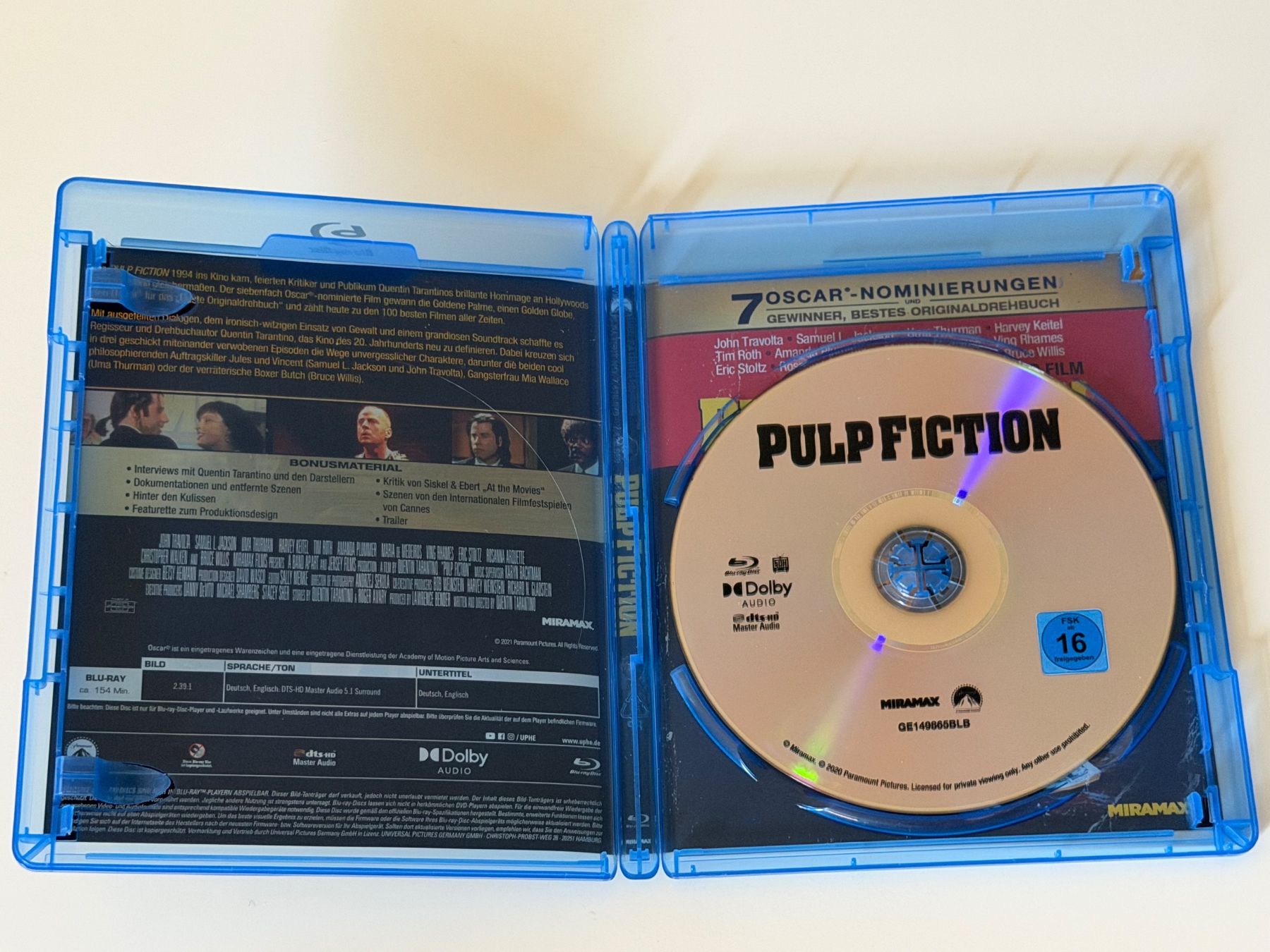 Tutti i DVDs: Pulp Fiction Blu-ray Quentin Tarantino – Usato da Altstätten SG venduto da sheamus 2