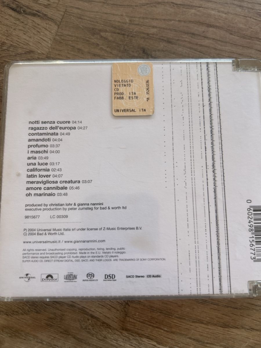 CD: Gianna Nannini Perle SACD – Usato da Lugano venduto da bad_2t9b 1
