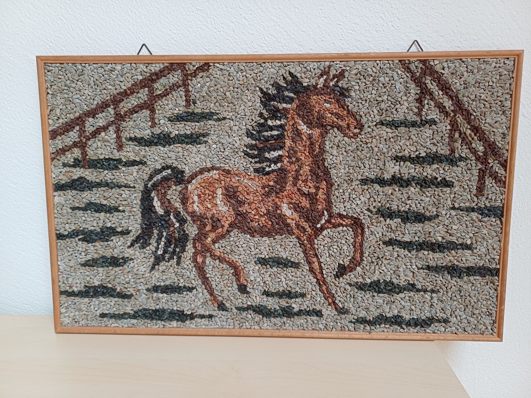 Foto & Immagini: Einzigartiges Wandbild / Mosaikbild "Pferd" im Holzrahmen – Usato da Muri AG venduto da Kamin03
