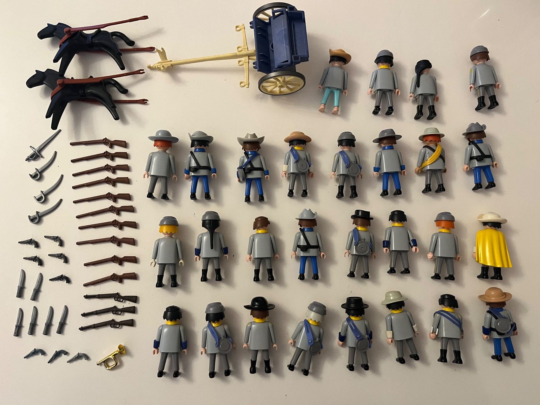 PLAYMOBIL SOLDAT OFFICIER Nordiste Western Sudiste B EUR 7,95 - FR