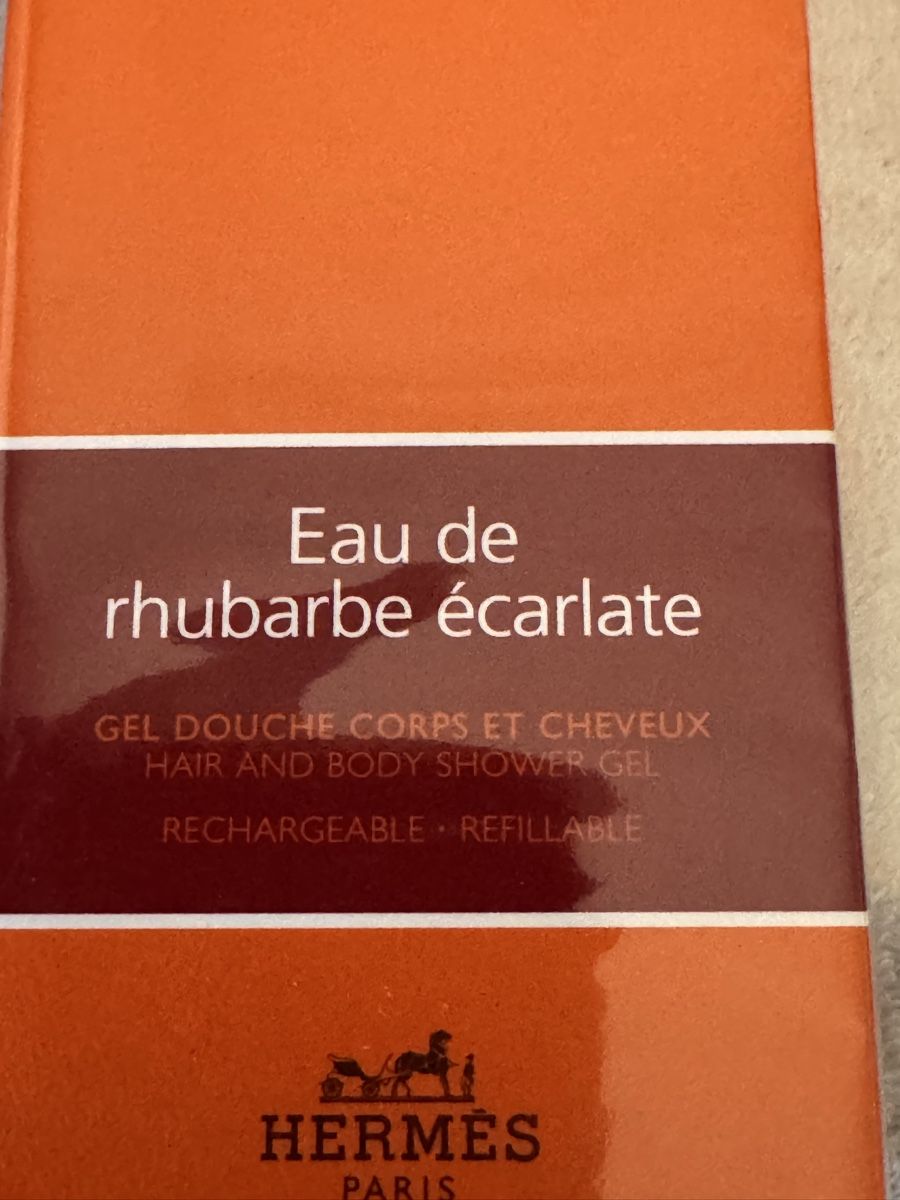 Hermès Duschen: Hermès gel douche Eau de Rhubarbe rechargeable 200ml  – Neu und originalverpackt aus Genève von Allisgood 1