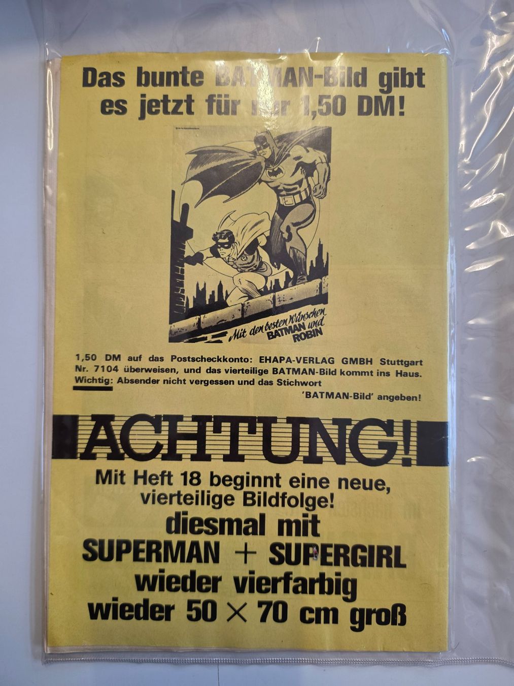 Fumetti: Superman und Batman Heft 16 1968 – Usato da Winterthur venduto da Bratwurstbrater 1