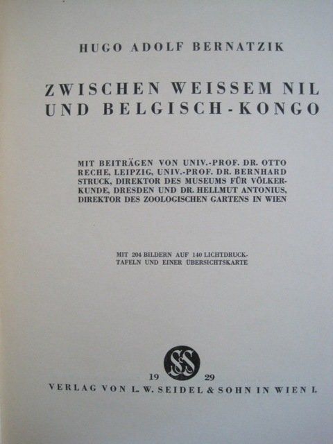 Libri: BERNATZIK H.A.:ZWISCHEN WEISSEM NIL .... – Usato da Zürich venduto da Fredor01 2