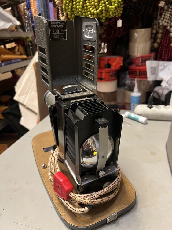 Ancien Projecteur Électrique Diapo CAMERAFIX Métal Noir Vintage #B836 - France