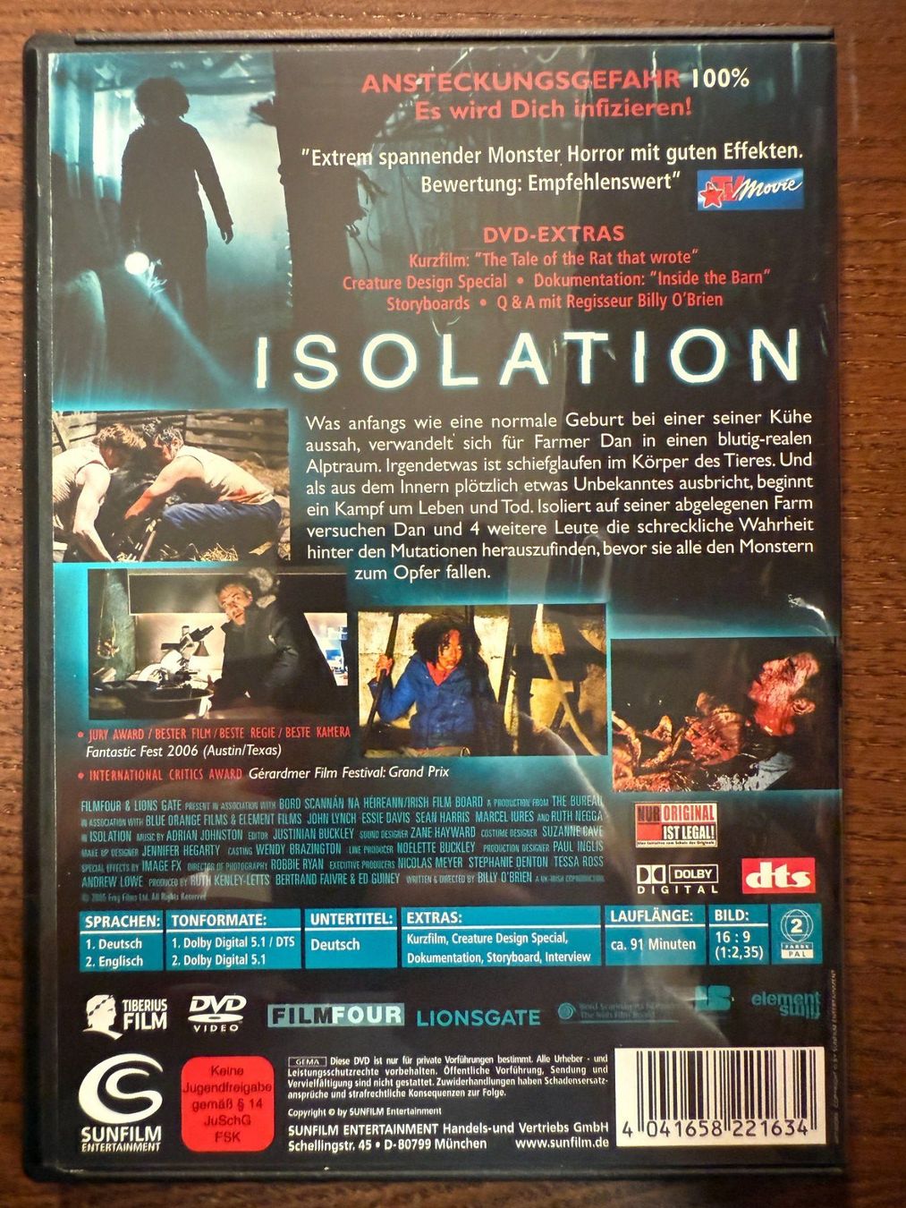 Tous les DVDs: Isolation (2005) – D'occasion à Zürich par FilmFreunde 1