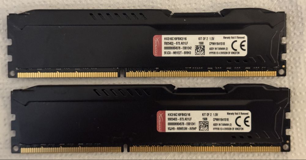 Barrette RAM HyperX 16 Go (2x8 Go) DDR3 - Neuve Sans Boîte