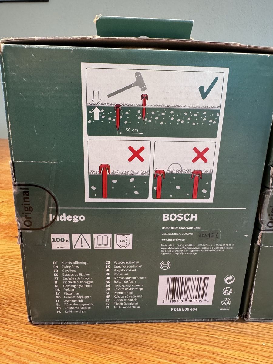 Bosch Rasenmäher: Bosch Indego Rasenroboter - Kunststoffheringe 2x – Neu (gemäss Beschreibung) aus Niederbüren von Oetschli 3