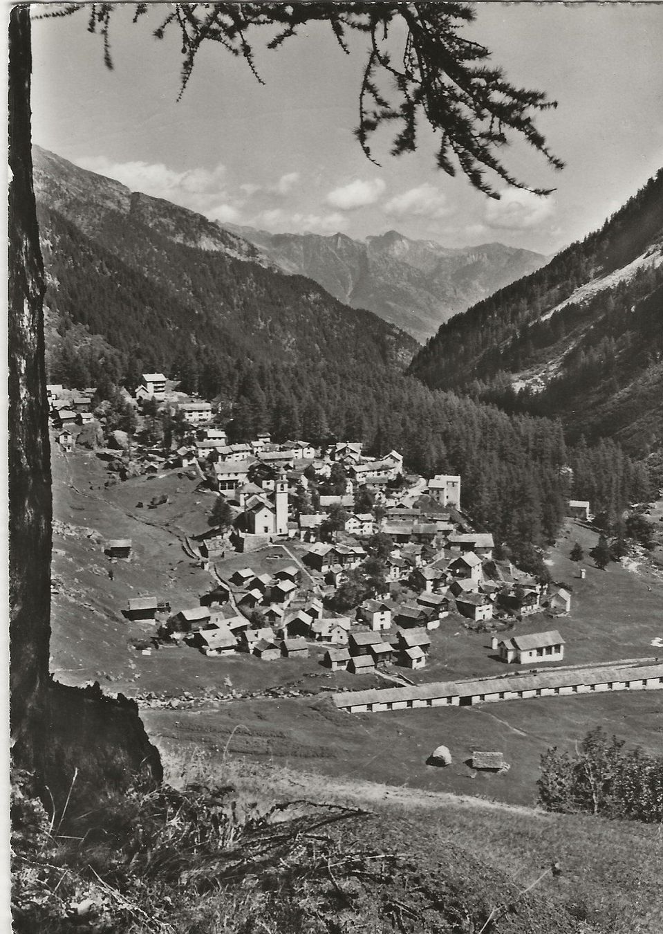 Cartoline postali: Bosco-Gurin, 1957 – Usato da Frauenfeld venduto da Merk52