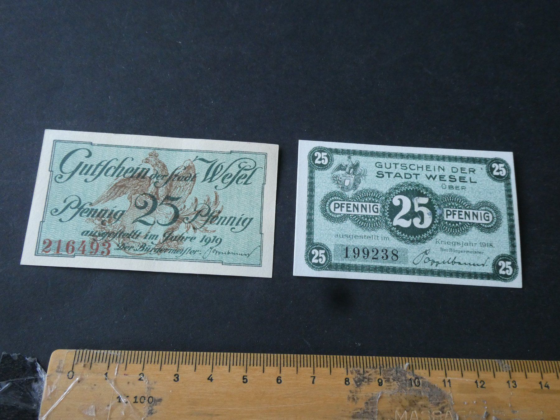 Banknoten: Dt. Reich,  Wesel - Notgeldscheine – Gebraucht aus Hinterforst von Rohusri