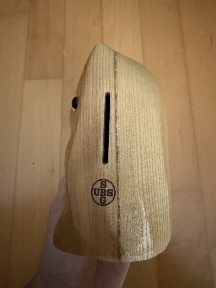 Salvadanai: Holz Eule Sparschwein UBS – Usato da Rapperswil SG venduto da Enjoyhappiness 1