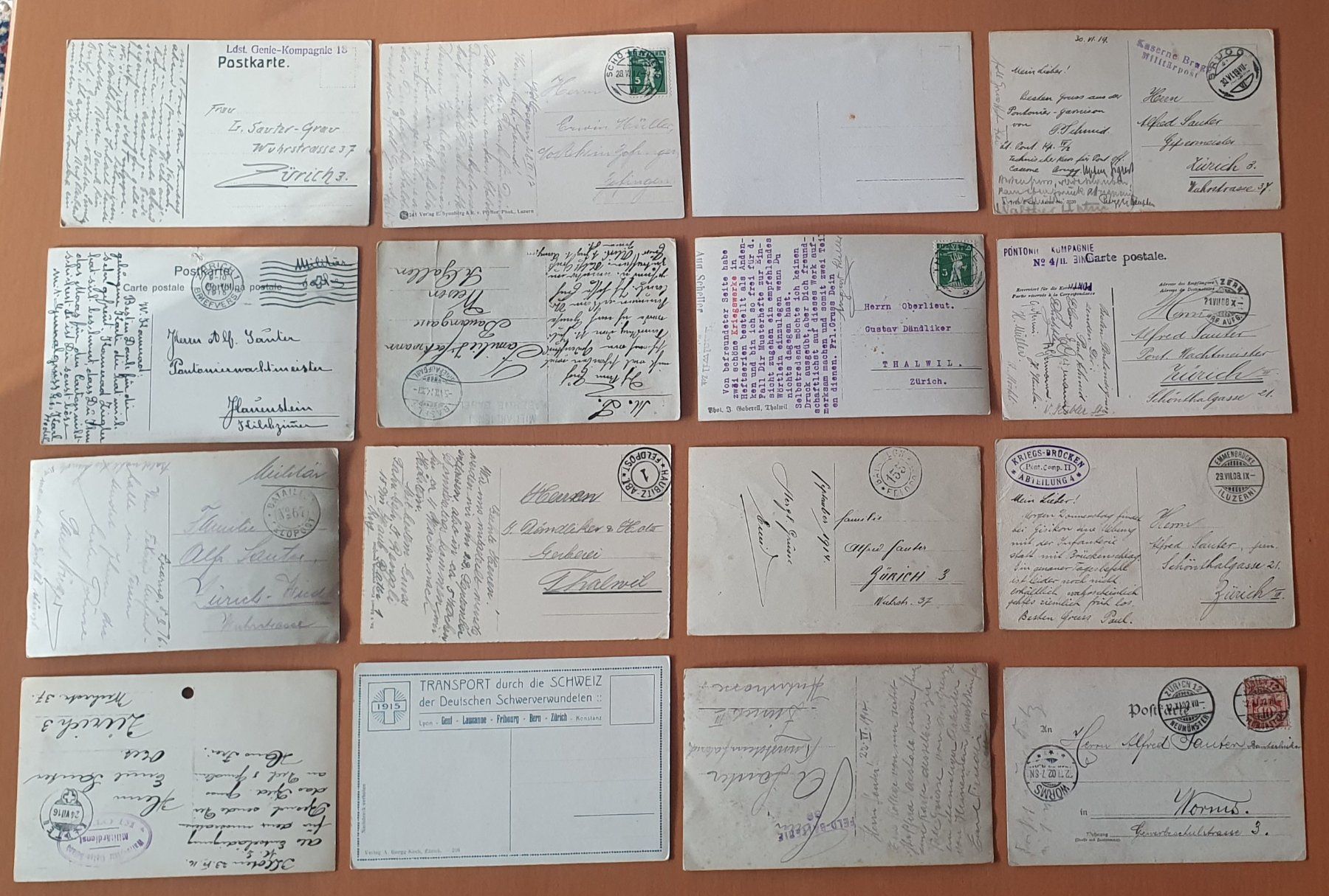 Cartoline postali: 32 Militär Karten/Briefe – Usato da Kreuzlingen venduto da Rschweiz1 1