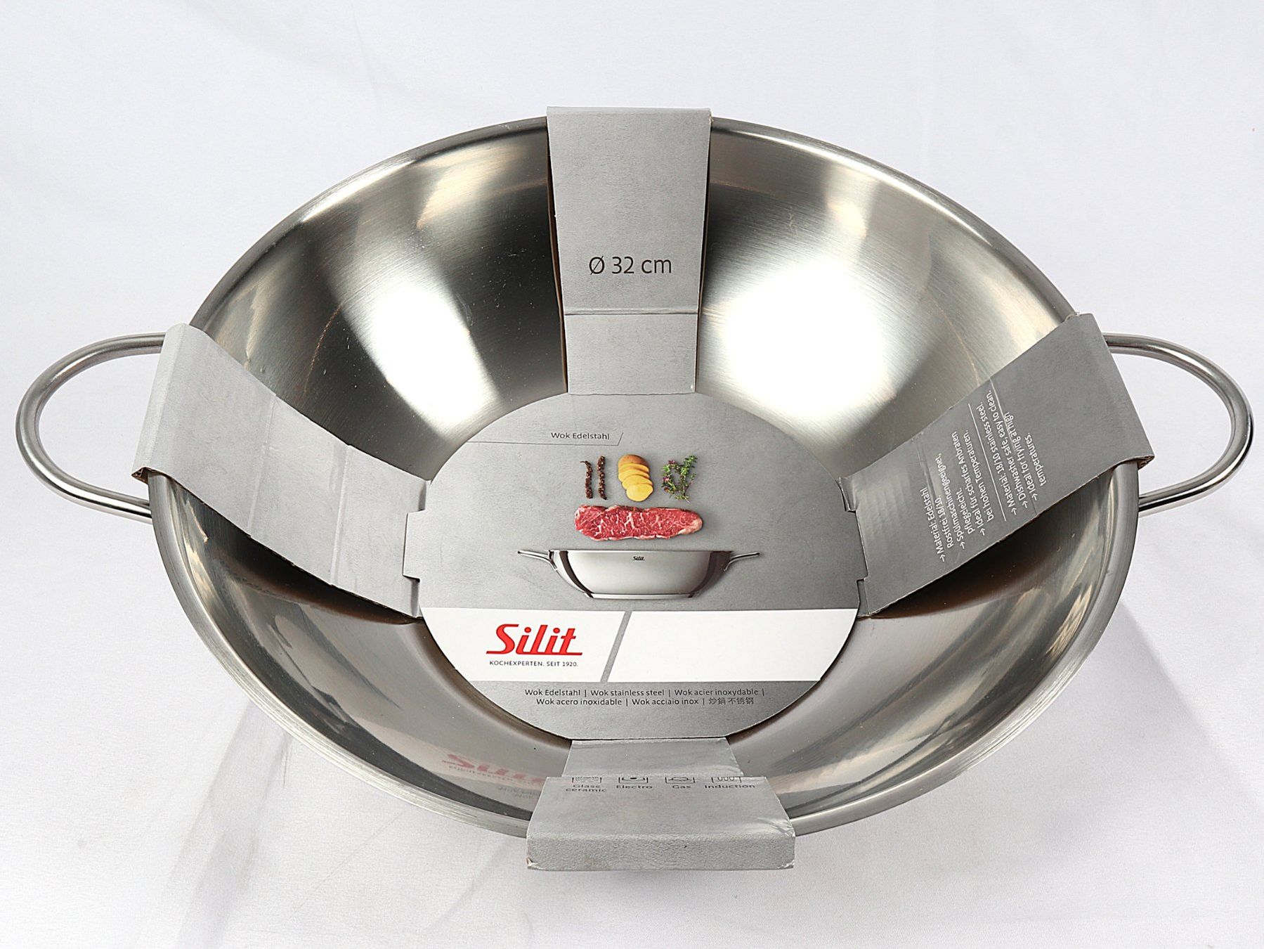 Padelle: SILIT Wok Edelstahl – Nuovo e nell'imballaggio originale da Steinen venduto da Restwert_Steinen