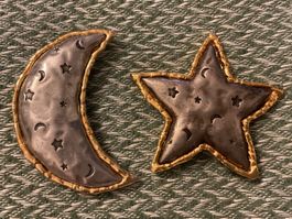 Mond und Stern Vintage Brosche Set