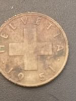 Schweizer Münze 1 Rappen 1951