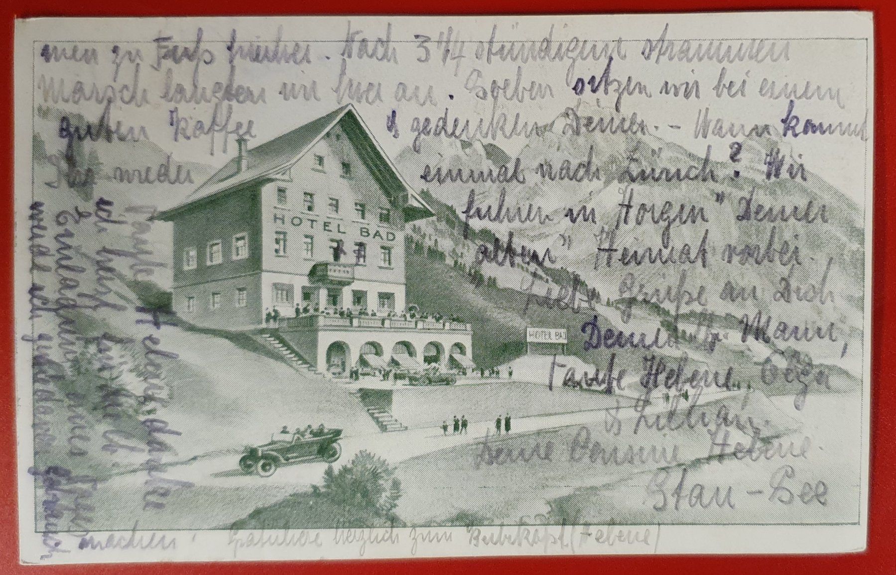 Ansichtskarten: Inner-Wäggithal 1928 - Hotel Bad – Gebraucht aus Kreuzlingen von Rschweiz1