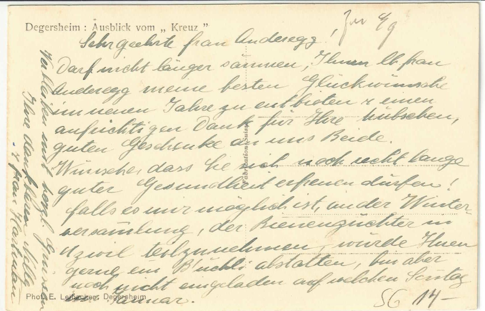 Cartoline postali: Degersheim - Ausblick vom "Kreuz" – Usato da Ettingen venduto da Kartenplanet 1