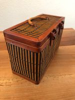 Bambus orig. Vintage Schatulle/Koffer/Behälter/Handicrafts