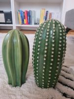 Déco d'intérieur: Lot de 2 cactus en céramique verte