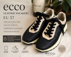 ECCO Leather Sneakers EU 37 – Black/Cream