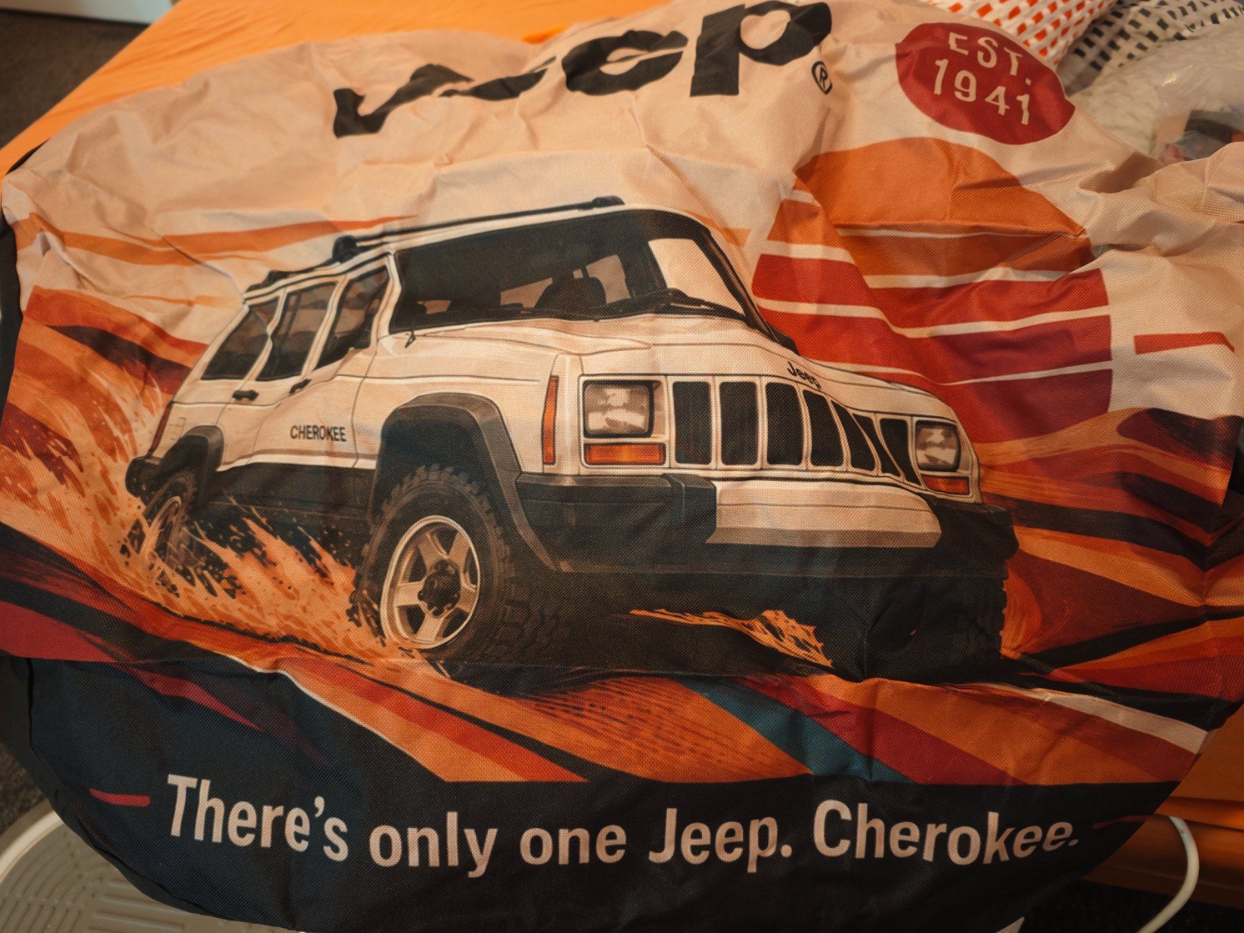 Jeep Pneumatici & Ruote complete: Seltene Jeep Cherokee XJ Ersatzradabdeckung – Nuovo e nell'imballaggio originale da Zetzwil venduto da bugkeeper 1