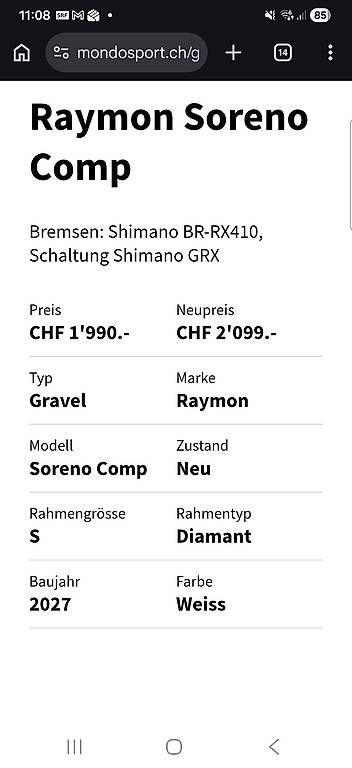 Biciclette: Raymon Soreno Comp S, Gr. S, 2027 – Nuovo e nell'imballaggio originale da Cordast venduto da pau_r28w 4