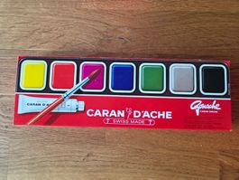 Caran d'Ache Farbkasten Gouache 7 Farben mit Pinsel NEU