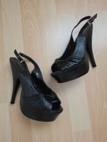 Elegante schwarze Plateau-Pumps Gr.36