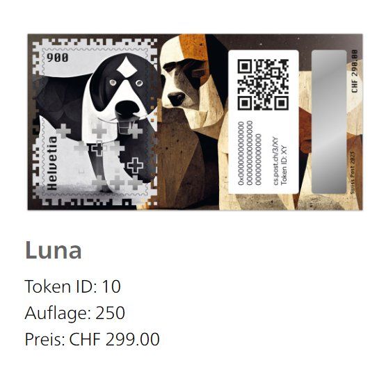 Tutti i francobolli: Swiss Crypto Stamps 3.0 ID:10 mit Stempel – Nuovo e nell'imballaggio originale da Baar venduto da CryptoShop 1