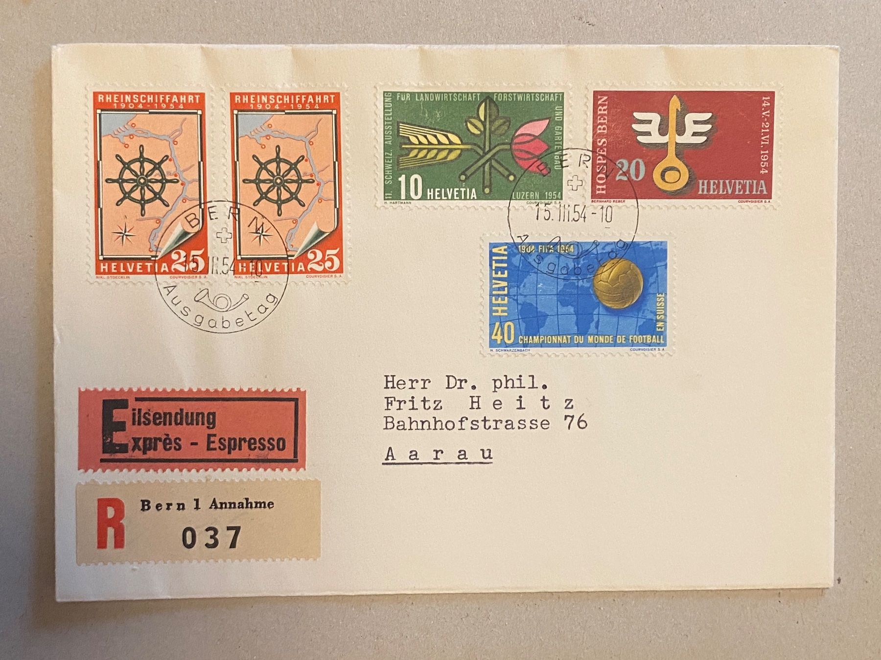 Alle Briefmarken: 316-319, FDC mit Insel Atlantis, selten – Gebraucht aus Aarau von hilde47