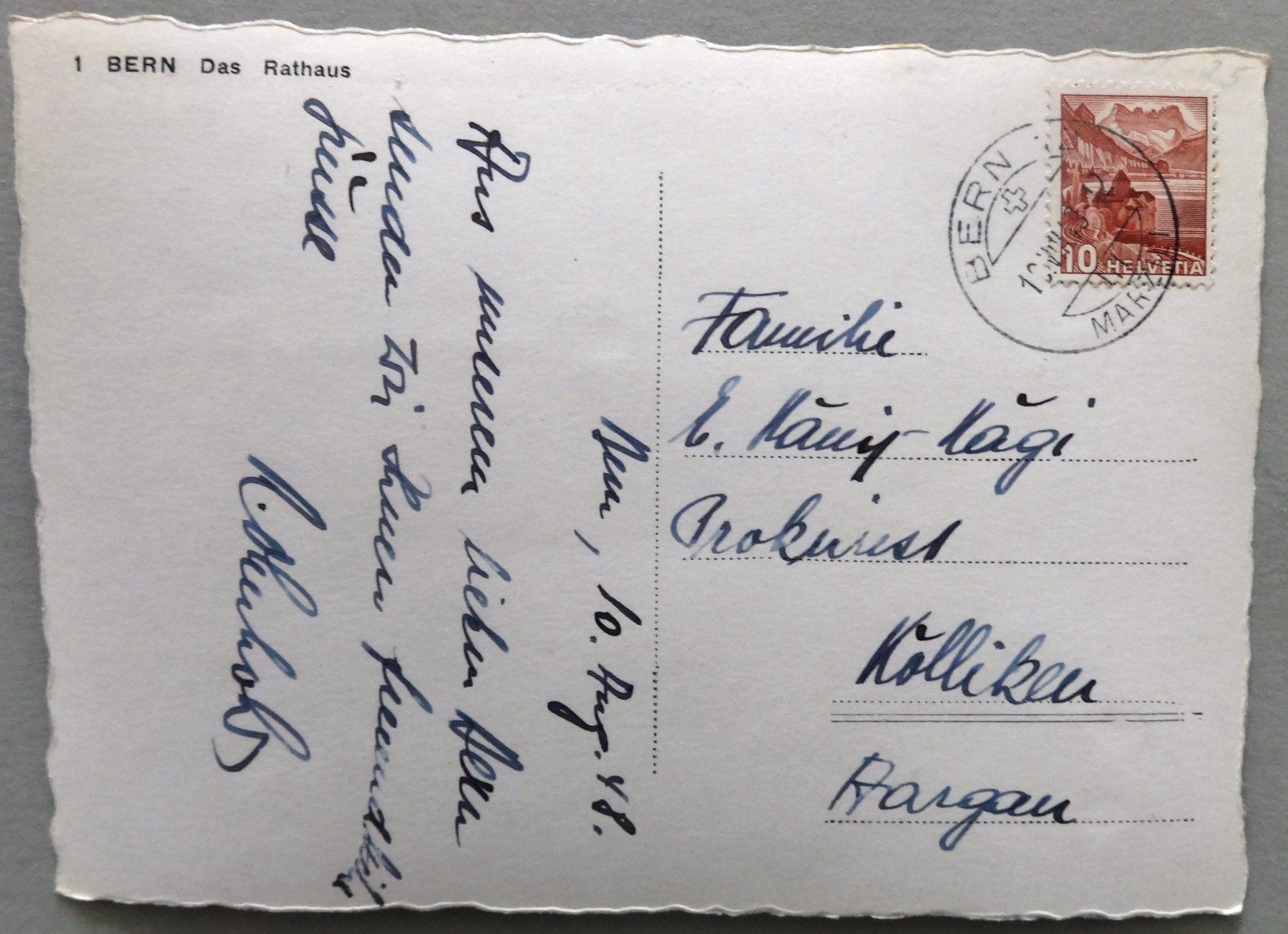 Ansichtskarten: Bern - Das Rathaus – Gebraucht aus Fétigny von Billy2miny 1
