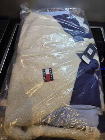 "NEU"Tommy Hilfiger Sherpa Jacke MIX ANCIENT WHITE Gr. XXL