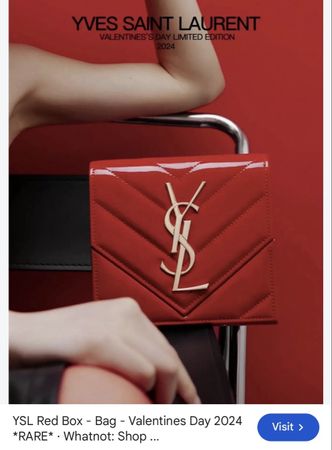 ONLY1!! YSL Yves Saint Laurent Valentine 2024 Red Vanity Box