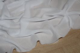 Stoff Kleiderstoff Crepe transparent weiss