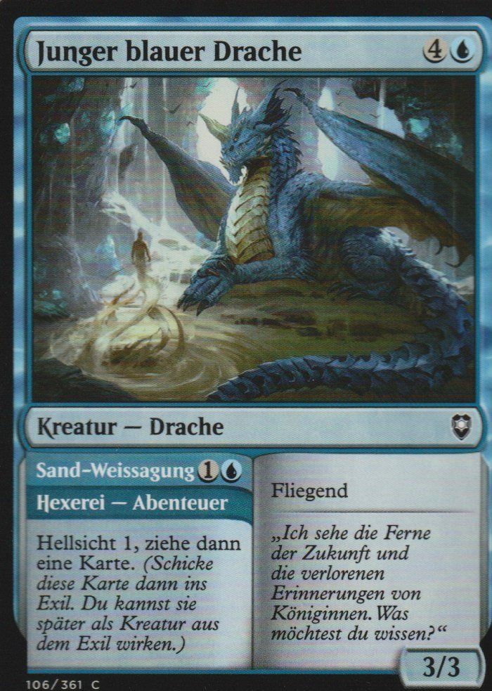 Magic The Gathering Sammelbilder & Trading cards: TCG Magic The Gathering MTG CLB 106 Junger blauer Drache – Neu (gemäss Beschreibung) aus Vezia von Aquarius_Age