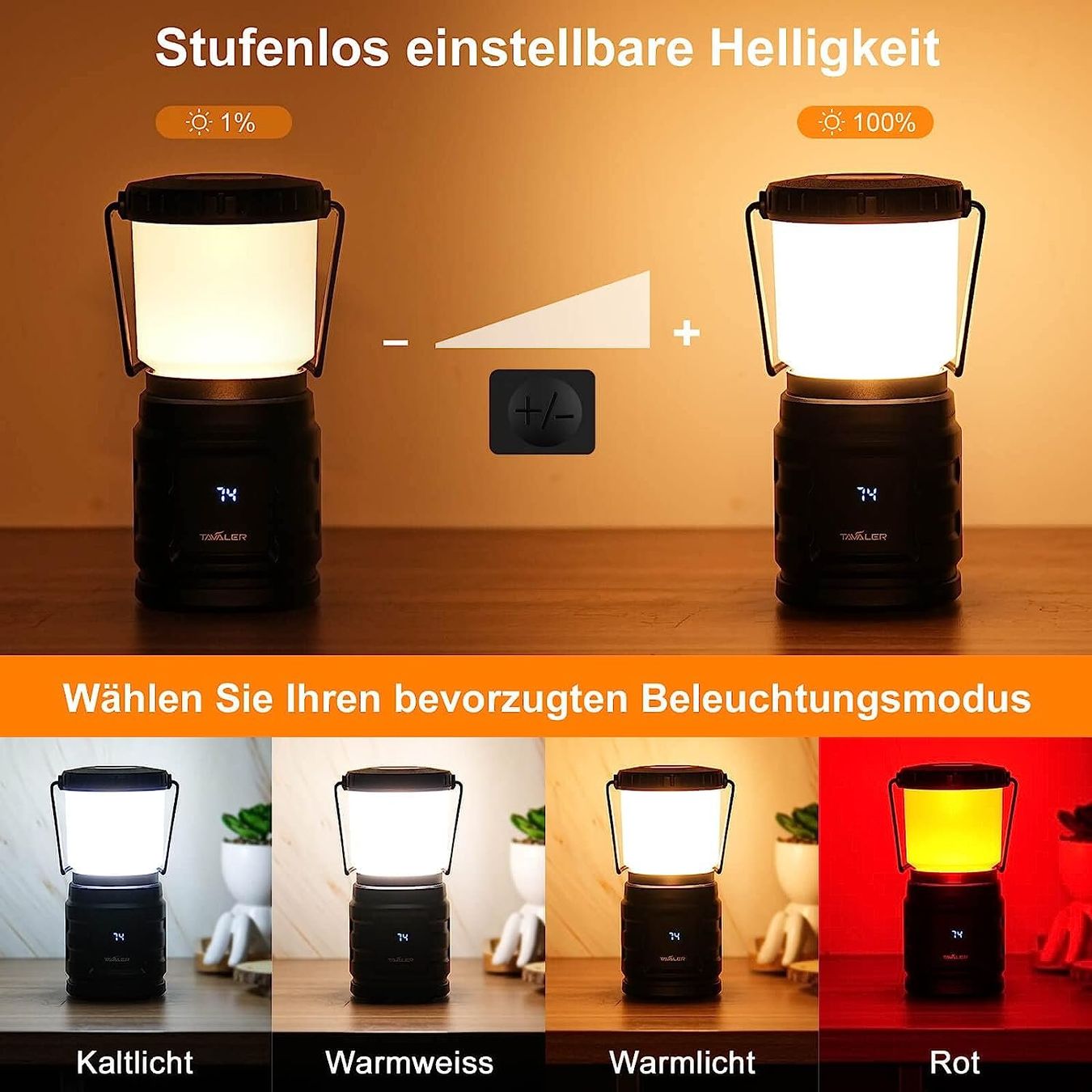 Lanterne: Camping Laterne 8000 mAh Akku – Nuovo e nell'imballaggio originale da Nuglar venduto da SaleRitter 5