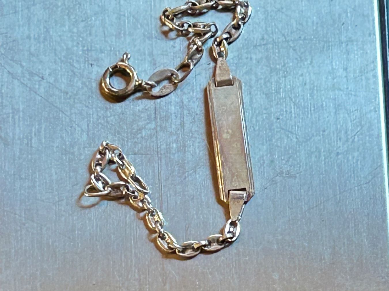 Bracciali & Braccialetti: Silber Kinderarmband mit Gravurplatte – Usato da Dittingen venduto da Bijoubelle 6
