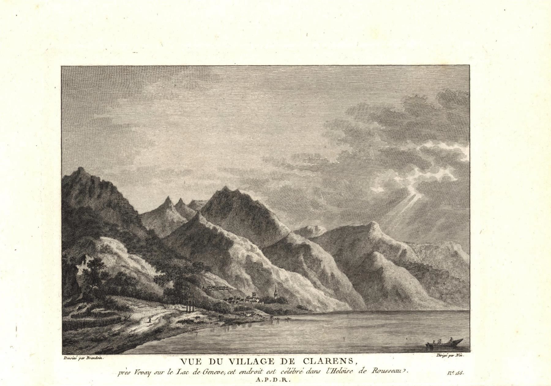 Stiche: Clarens Originalkupferstich 1780 – Gebraucht aus Rafz von Helvet32
