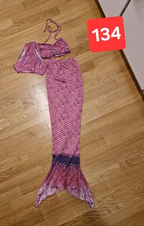 Costume de bain sirène rose fille taille 134