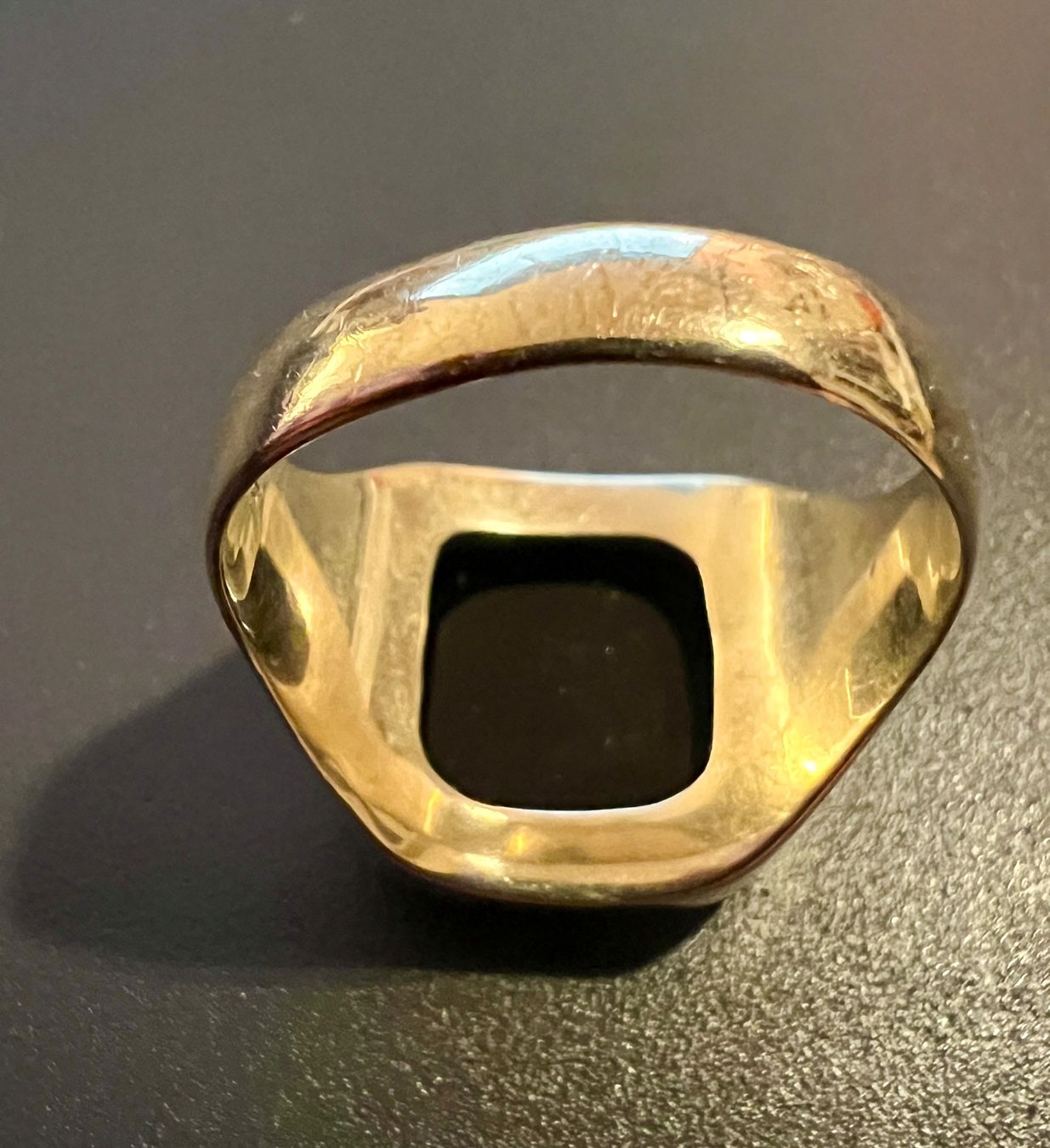 Anelli: Gold-Ring 14K mit Onyx – Usato da Chur venduto da Penting1935 5