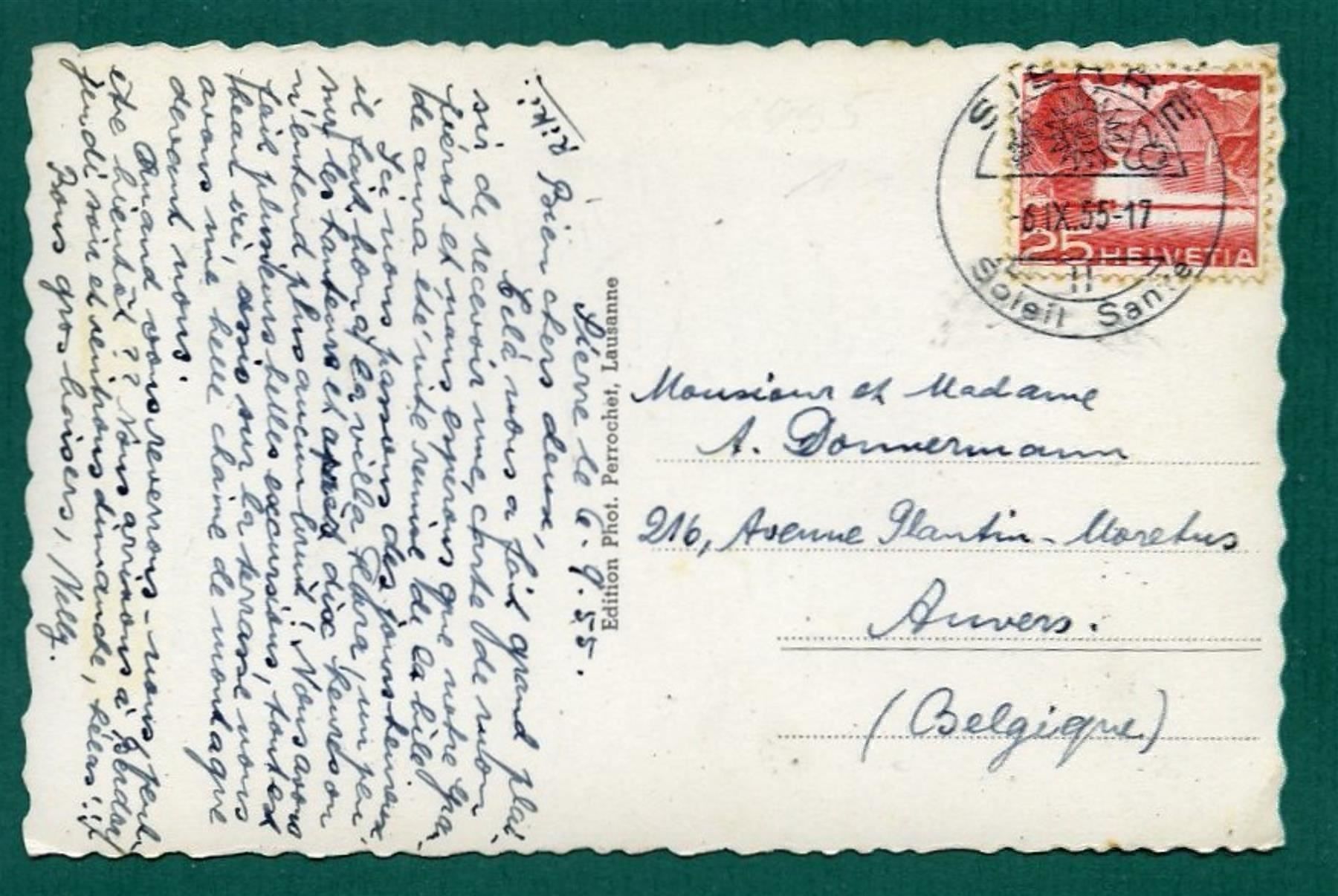 Ansichtskarten: Montana, 1955, gelaufen – Gebraucht aus Sargans von Hausi1951 1
