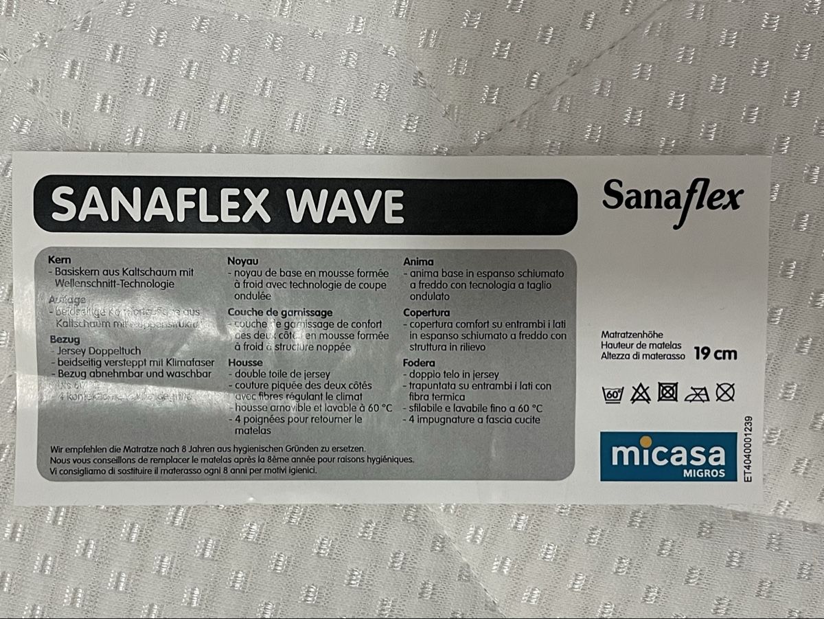 Micasa Materassi: Sanaflex Matratze 120x200 cm – Nuovo (secondo la descrizione) da Basel venduto da lvc_c9dx 1